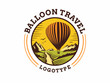 Balloon travel logo - vector illustration, emblem design on white background