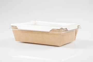 Canvas Print - Empty food carton box for takeaway