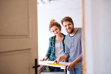 Wall Mural - Small business of a young couple.