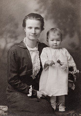 Mother and Child Antique Photograph