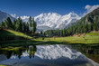 View of mighty Nanga Parbat Mountain (8,126 meters) Pakistan, also known as the Killer Mountain is one among the 14 eight-thousanders.