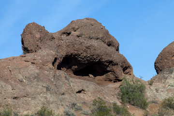 Wall Mural - A closeup of the sandstone butte in Arizona