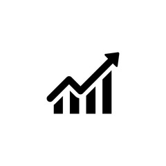 Line chart vector icon