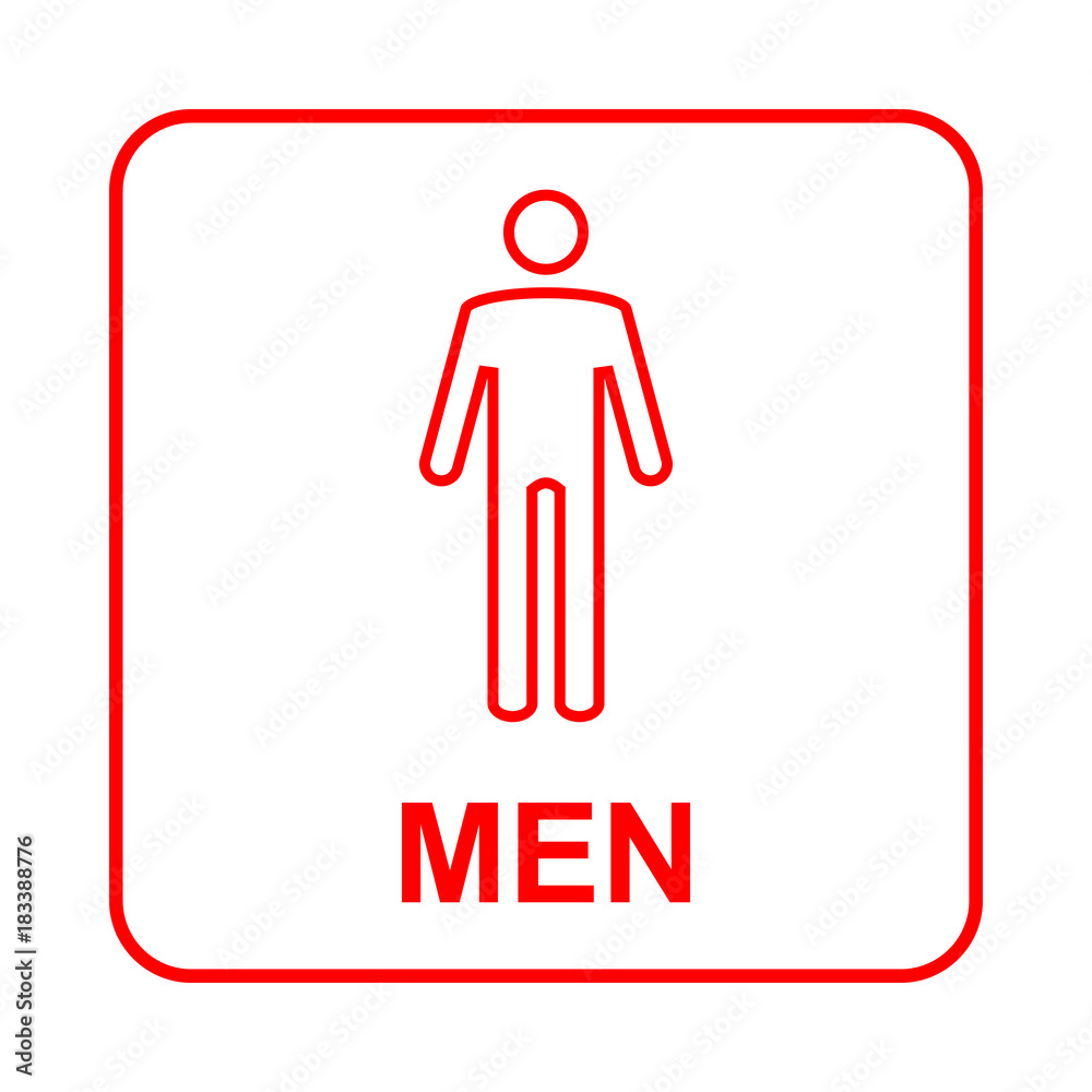 Stock Vektorgrafik Toilet sign. WC men Adobe Stock
