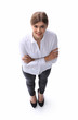 © ASDF - view from the top..in full growth. confident young business lady.