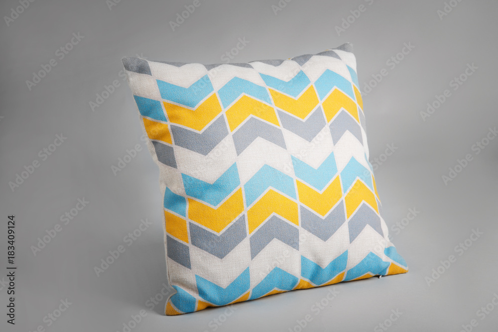 Soft pillow on light background