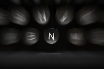 Fototapete - The letter of the alphabet in English N