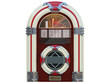 jukebox rockola music machine from a bar isolated 3d rendering