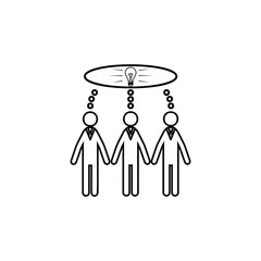 Poster - team idea icon. Team work element. Premium quality graphic design. Signs, outline symbols collection, simple thin line icon for websites, web design, mobile app