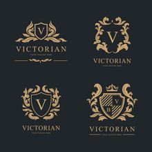 Luxury Logo Set. Vector Logo Template.
