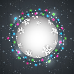 Wall Mural - Abstract lights background. Glowing light bulbs design.Vector