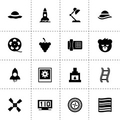 Wall Mural - Retro icons. vector collection filled retro icons