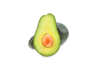 Avocado on white background