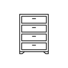 Sticker - wardrobe icon illustration