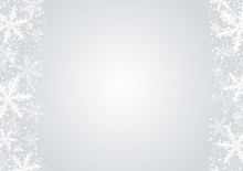 Vector Christmas Background Concept Design Of White Snowflake And Snow With Copy Space