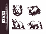 Fototapeta  - Bears collections - vector illustration on white background