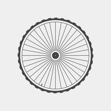 Vector Wheel Icon. Wheel On White Background