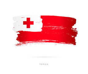 Sticker - Flag of Tonga. Abstract concept