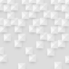 Wall Mural - white abstract texture with geometric shape squares