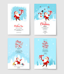 Santa winter party card