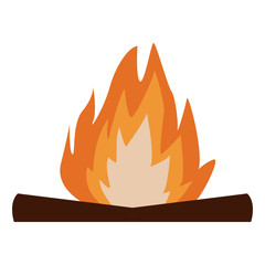 Wall Mural - Camping bonfire isolated icon vector illustration graphic design