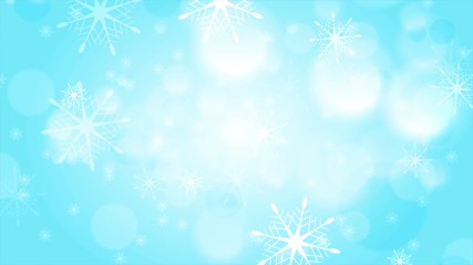 abstract blue and white bokeh christmas motion background