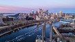 Minneapolis Skyline at Sunrise - Cityscape - Aerial
