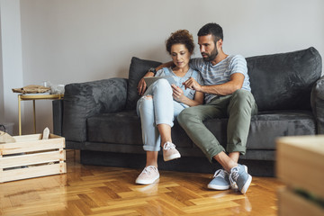 Wall Mural - Couple Moving In New Home