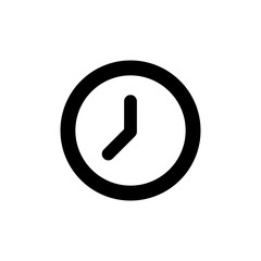 Wall Mural - clock icon in trendy flat style isolated on background. clock icon page symbol for your web site des