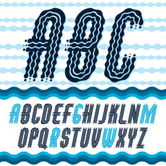 Poster - vector elegant ornate upper case english alphabet letters, abc collection. rounded bold italic conde
