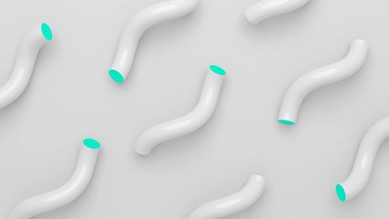Poster - Abstract 3d rendering of geometric shapes. Computer generated loop animation. Modern background, seamless motion design for poster, cover, branding, banner, placard. 4k UHD