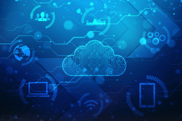 Digital Abstract technology background, cyber space background