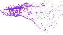 3D Illustration Of Purple Splash Paint