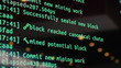 © Media Whale Stock - Screen with software developer code. Screen with crypto code, green digitals. Code bitcoin on the monitor screen