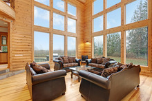 Spacious Great Room Features Pine Paneled Walls