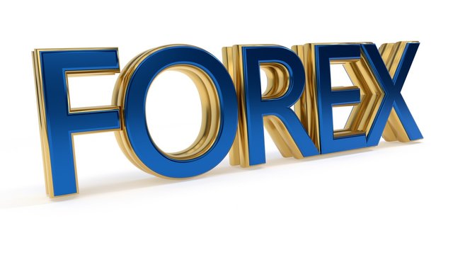Forex symbols gold writing background work, 3d rendering