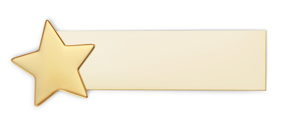 Wall Mural - gift card with gold star