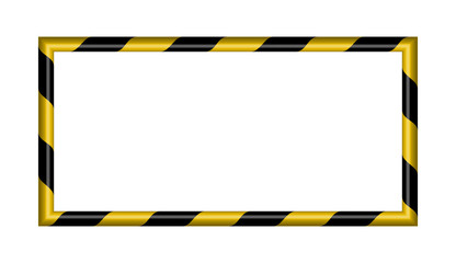Poster - 3d warning striped rectangular background, yellow and black stripes on the diagonal, warning to be careful potential danger vector
