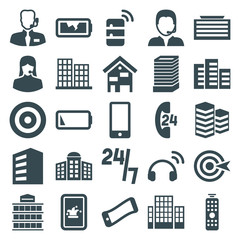 Poster - Set of 25 center filled icons