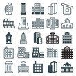 © HN Works - Set of 25 skyscraper filled and outline icons