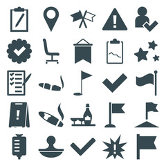 Sticker - Set of 25 mark filled icons