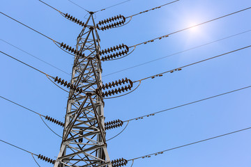 Wall Mural - high voltage post or high voltage tower