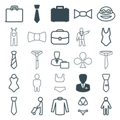 Canvas Print - Set of 25 suit outline icons