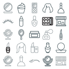 Sticker - Set of 25 makeup outline icons