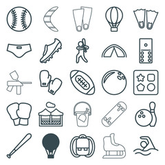 Poster - Set of 25 recreation outline icons