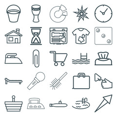 Wall Mural - Set of 25 simple outline icons