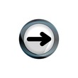 Next arrow icon. Forward sign. Right direction symbol. Round web button with flat icon. Vector 
