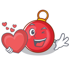 Sticker - With heart Christmas ball character cartoon