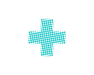 Wall Mural - Halftone Health Icon Logo Design Element