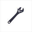 adjustable wrench icon. Vector Illustration